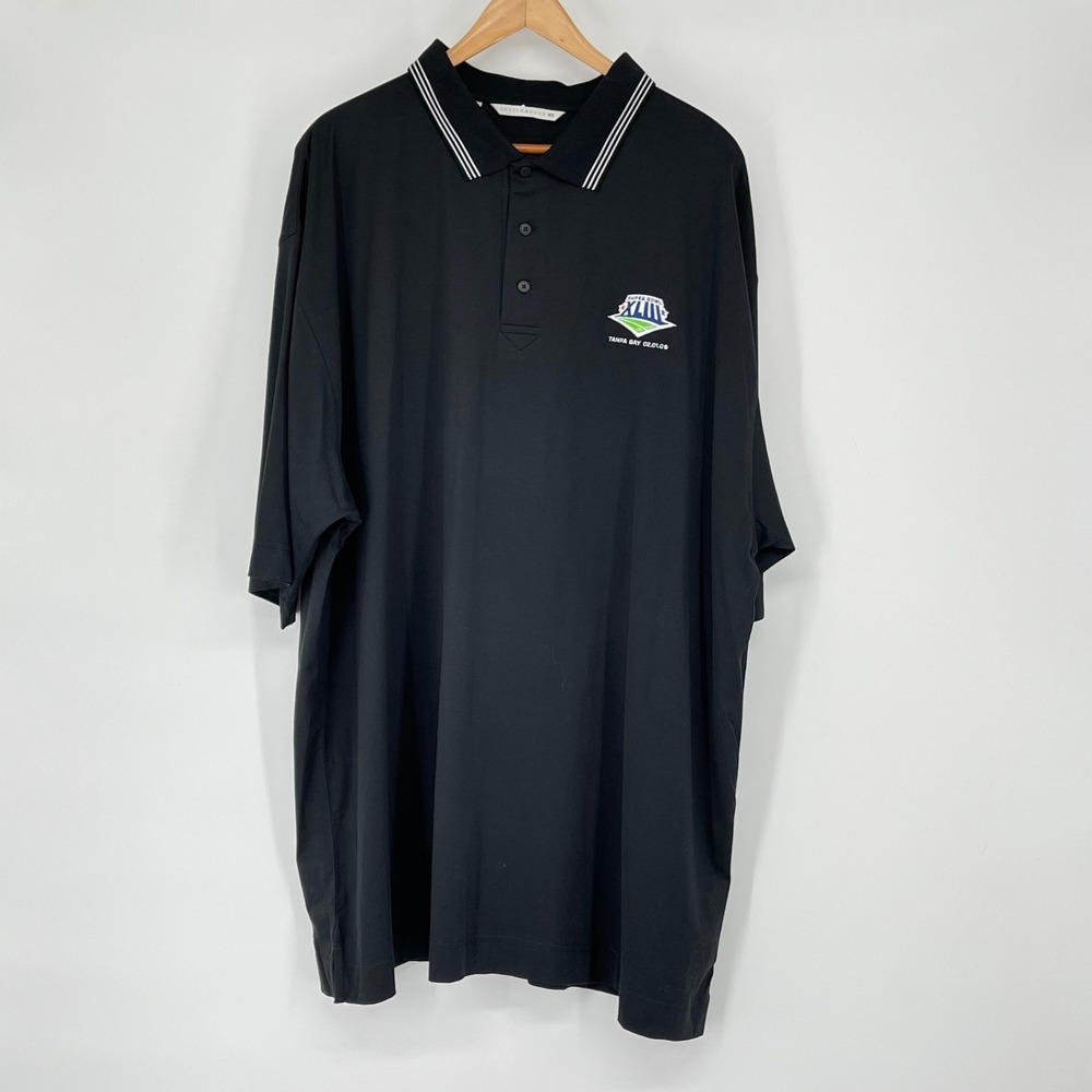 Cutter Buck Super Bowl XLIII XXXL Black Polo Shirt Tampa Bay 02.01.09‎ NFL